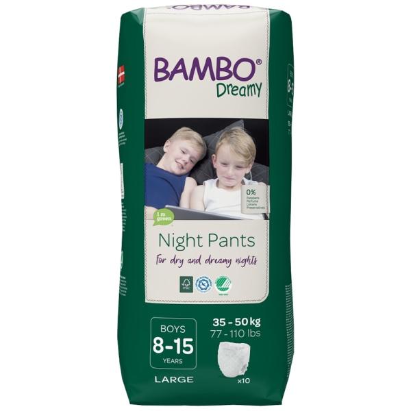BAMBO Dreamy Night Pants Nohavičky plienkové jednorázové Boys 8-15 rokov (35-50 kg) 10 ks