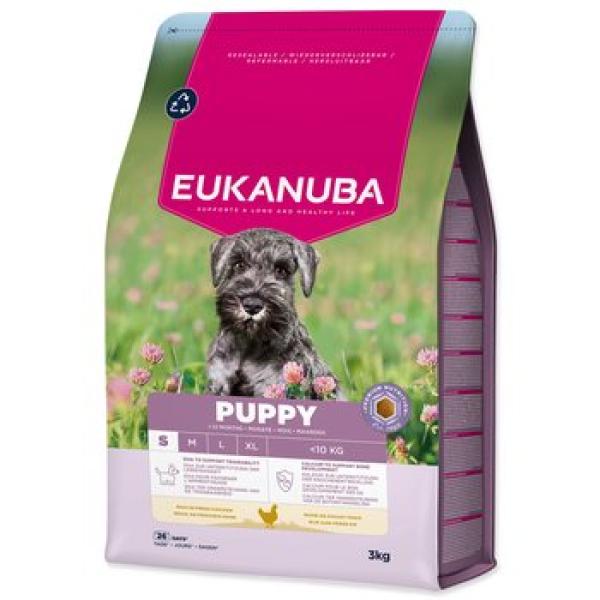Krmivo EUKANUBA Puppy Small bohaté na čerstvé kuře 3 kg