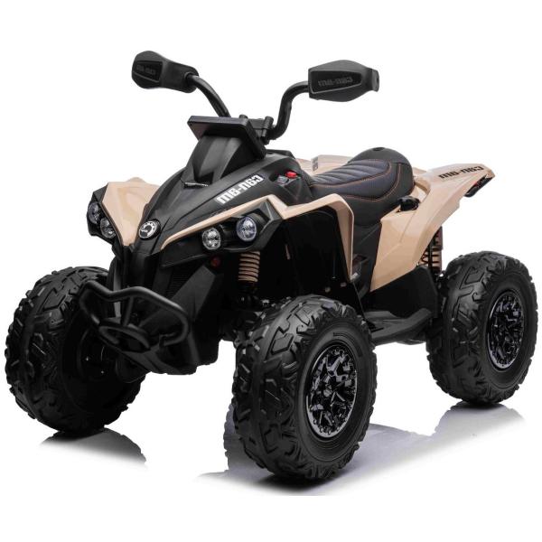 Quad Electric Bambini 12 V, Can-Am Renegade, Cachi, Autolettrica 12 V, Luci Led, Batteria 12 V, Motori 2 X 35 W, Ruote Morbide Eva, Lettore MP3 Usb/Aux-image