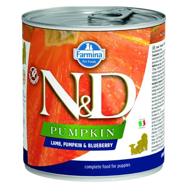KONZERVA N&D DOG LAMB & PUMPKIN & BLUEBERRY PUPPY 285g