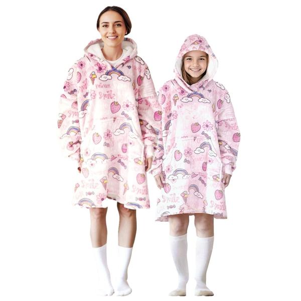 Cozy Noxxiez CH373 Sladkosti potisk – hřejivá televizní mikinová deka s kapucí pro teena