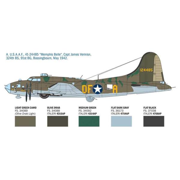 Model Kit letadlo 1487 - B-17F Flying Fortress (1:72) (obrázek 4)