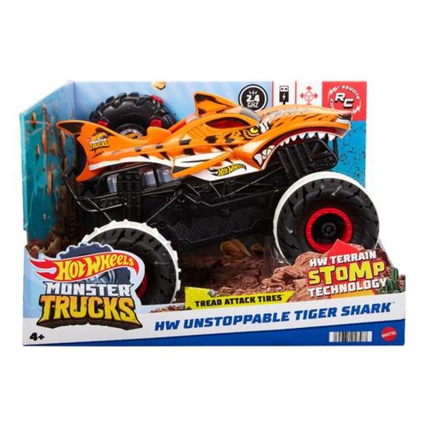 Mattel Hot Wheels R/C Monster truck 1:15 žralok tygří (obrázek 3)
