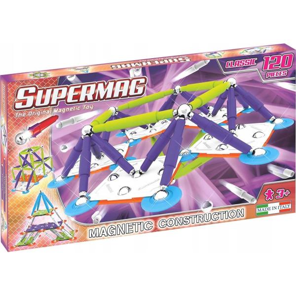 SUPERMAG magnetická stavebnice Classic trendy 120ks