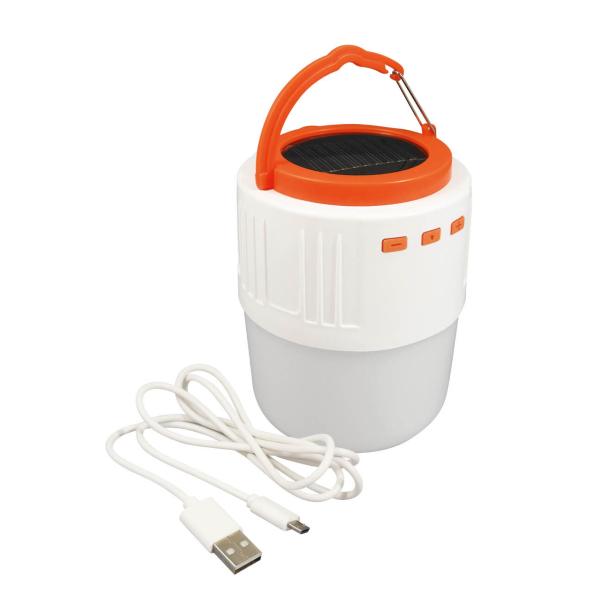 Kempingová lampa s reproduktorem