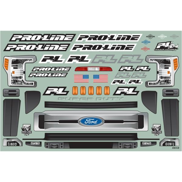Pro-Line karosérie 1:10 2017 Ford F-250 Super Duty čirá (rozvor 313mm) (obrázek 5)
