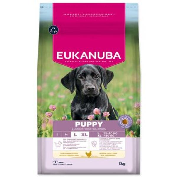 Krmivo EUKANUBA Puppy Large bohaté na čerstvé kuře 3 kg