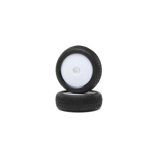 Losi koleso s pneu Taper Pin, predný, biely disk (2): Mini-B
