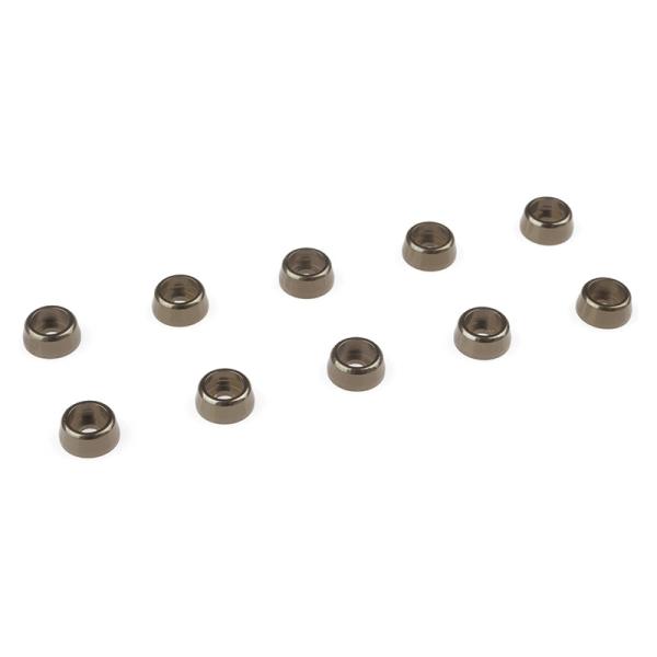 Podložka pre valc. hlavu M2/6mm hliník metalická (10)