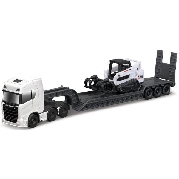 Maisto - Mini pracovné stroje, Sada veľkého ťahača, Scania 770S, Bobcat T590 G