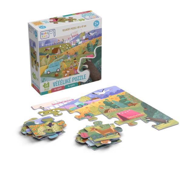 KukiKuk 80052 Velké puzzle Na výletě