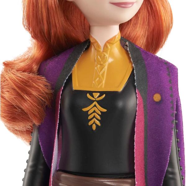 Mattel Disney 25HLW46 Ledové království Panenka Anna v černo-oranžových šatech (obrázek 4)