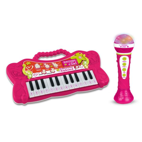 Bontempi Sada mini klávesnice a karaoke mikrofónu
