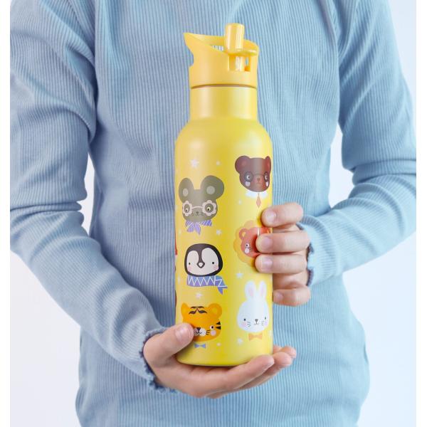 A Little Lovely Company - nerezová láhev na pití, 500 ml - zvířecí kamarádi (obrázek 6)