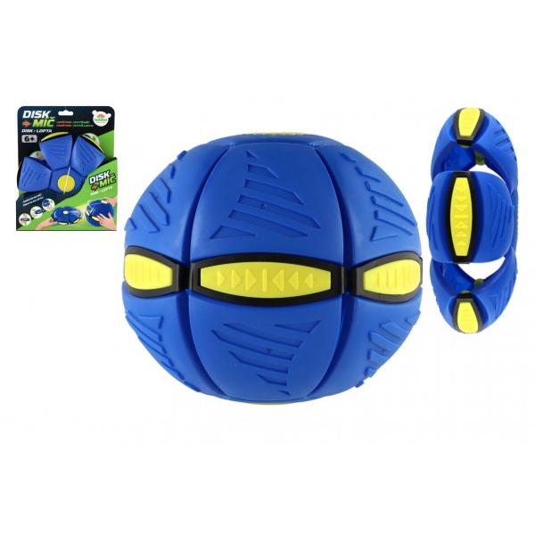 DiskMíč - Hoď disk, chyť míč! plast 22cm modrá