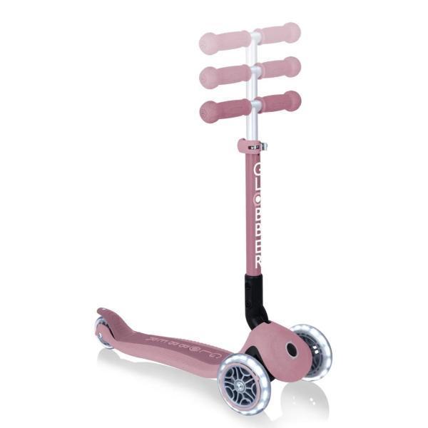 Globber koloběžka Junior Foldable lights Ecologic - Berry (obrázek 5)
