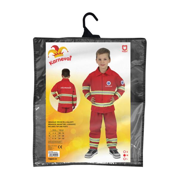 Dětský kostým záchranář – český potisk (M)