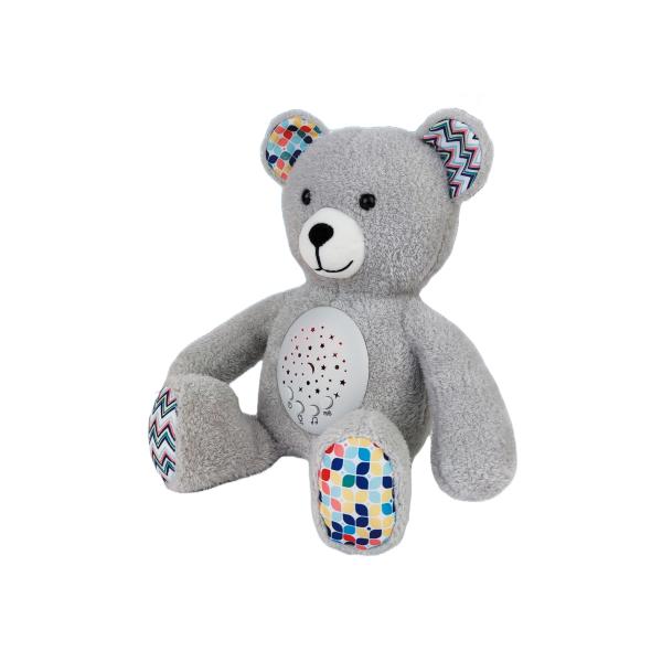 Uaspávačik s projekciou medved 24cm