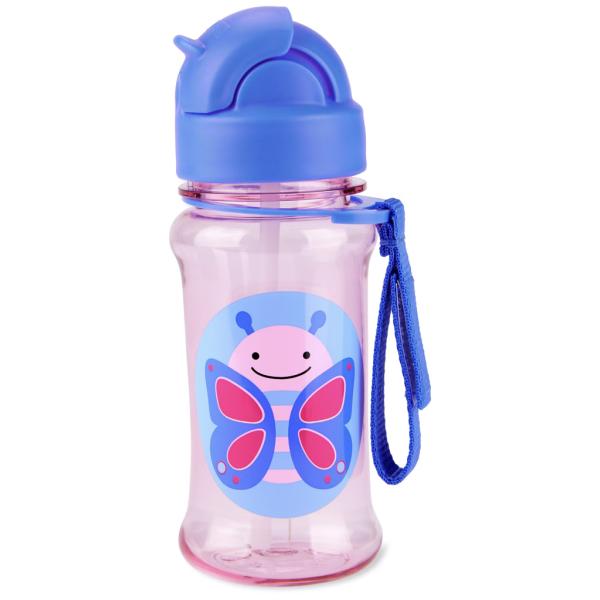 SKIP HOP Zoo tritan Láhev s brčkem 355ml Motýlek 12m+