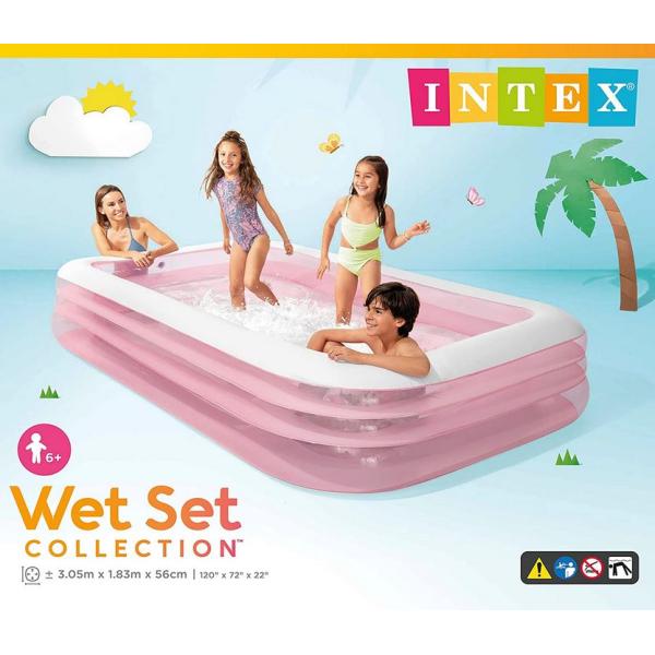 Intex 58487 Bazén nafukovací růžový 305x183x56cm (obrázek 3)