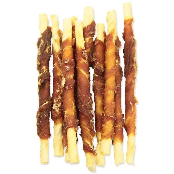 Pochoutka Rasco Premium buvolí kůže obalená kachním masem, tyčinky 80g