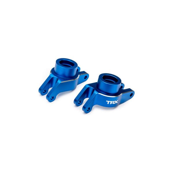 Traxxas těhlice zadná hliníková modro eloxovaná (pár)