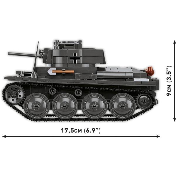 Cobi 2666 World War II Panzer 38(t)/ČKD LT vz. 38, 2v1, 1:28, 705 k, 1 f (obrázek 10)