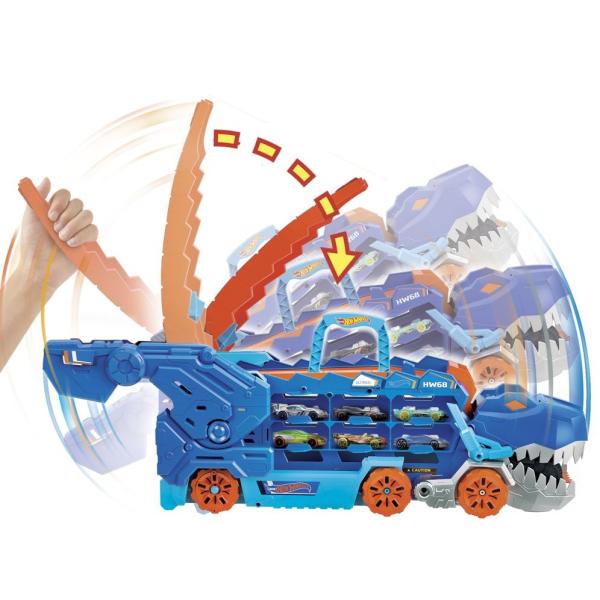 Mattel Hot Wheels City T-rex tahač se světly a zvuky (obrázek 3)