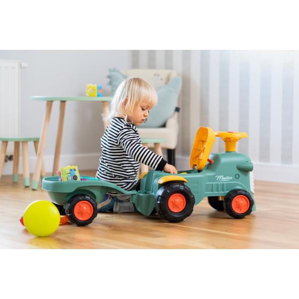 Falk traktor baby Maurice zelený vintage s přívěsem (obrázek 7)