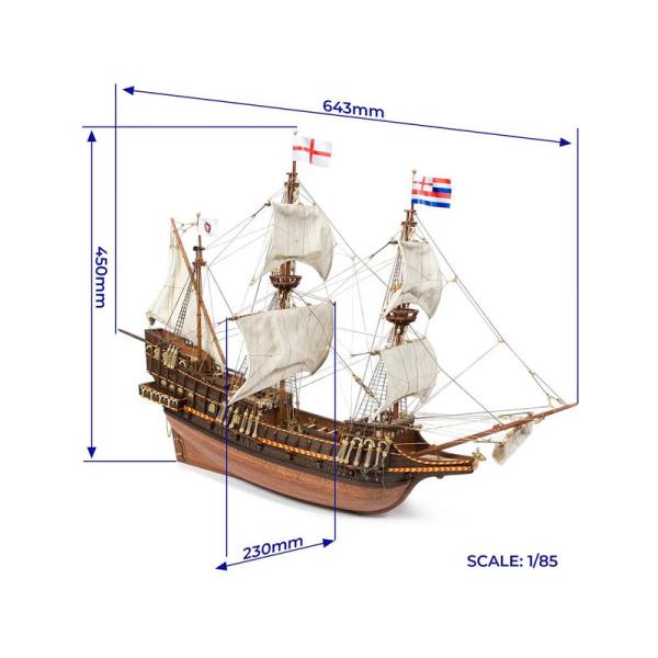 OCCRE HMS Golden Hind 1:85 kit