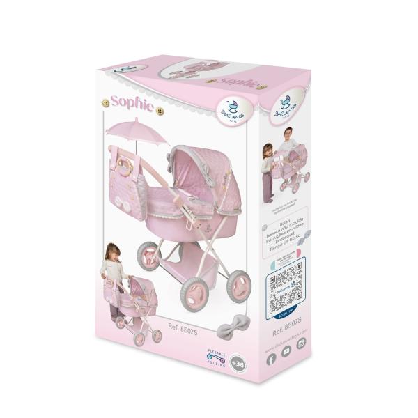 DeCuevas 85075 Skládací kočárek pro panenky se slunečníkem a taškou Sophie 2025 - 60 cm (obrázek 9)