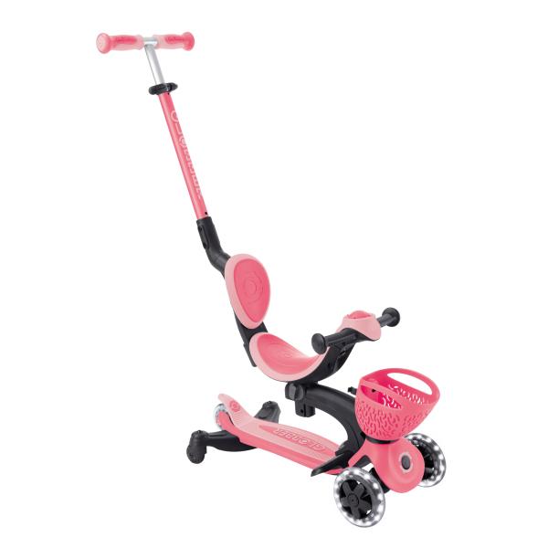 Globber koloběžka Go Up Baby lights 360 ° Coral Pink (obrázek 10)