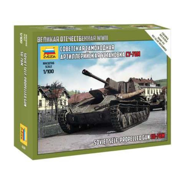 Model Kit tank 6239 - SU-76m Soviet SPGun (1: 100)