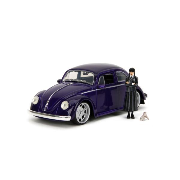 Wednesday auto 1972 VW Beetle 1:24 e figurina Wednesday