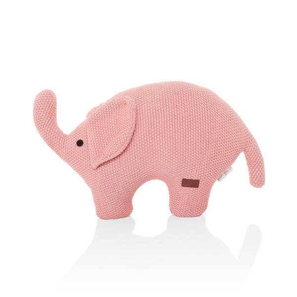 Juguete tejido Elefante, Rosa