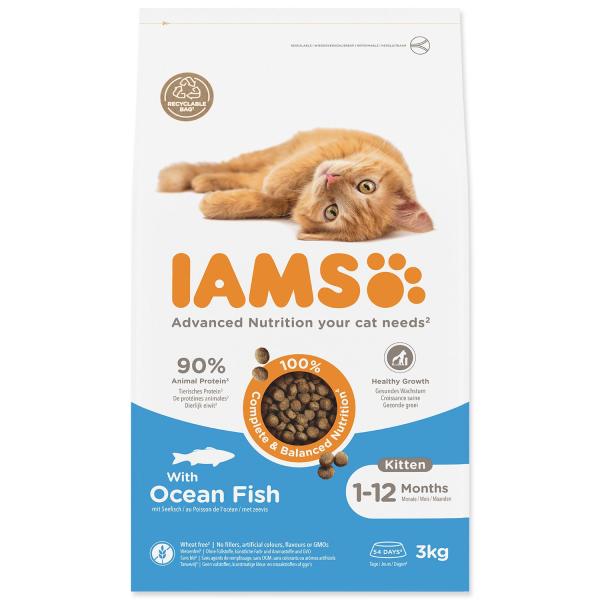 Cibo IAMS Cat Kitten pesce oceanico 3kg