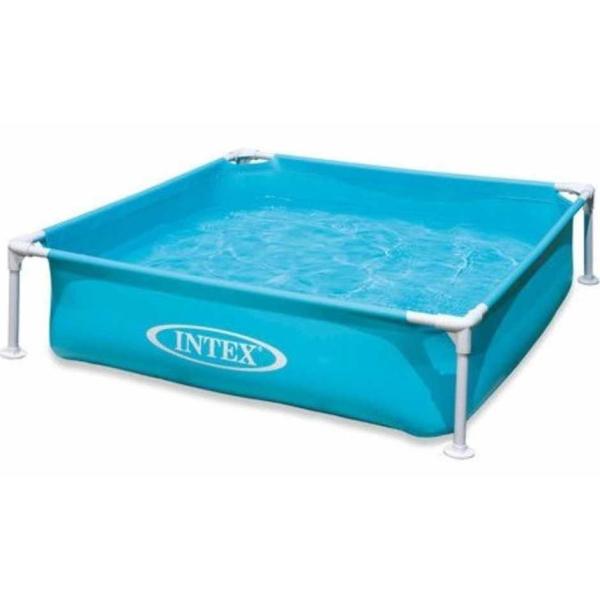 Intex 57173NP - Piscina Mini Frame Azzurro, Acciaio E Pvc, Azzurro, 122X122X30 Cm-image