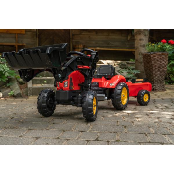 Falk Šlapací traktor 2030M Red Supercharger pedal charger s odpojitelnou vlečkou (obrázek 4)
