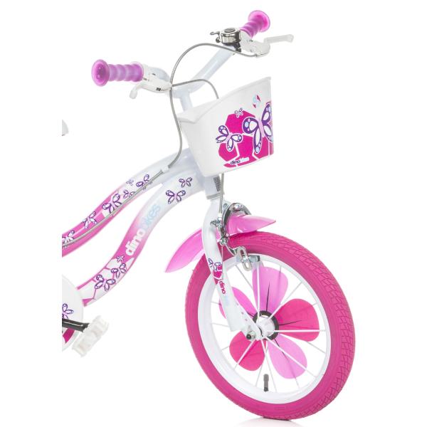Dino Bikes – Dětské kolo Flappy 16″ 516-02 – růžovo bílý