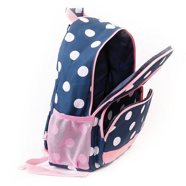 PIXIE CREW volnočasový batoh modrý s bílými puntíky