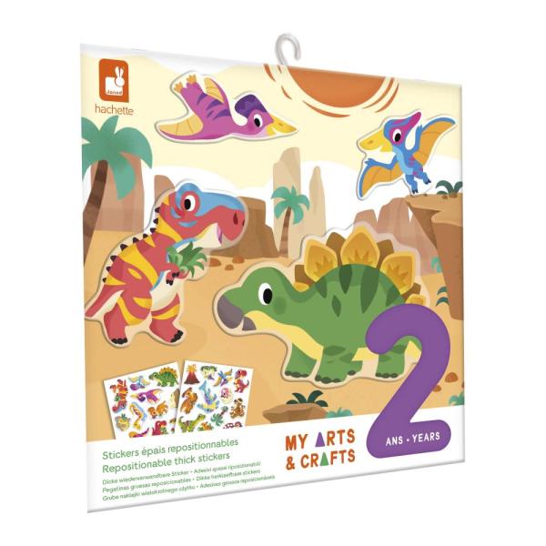 Janod Atelier Maxi Kreatívna sada My arts&crafts Prelepovateľné samolepky Dinosaury