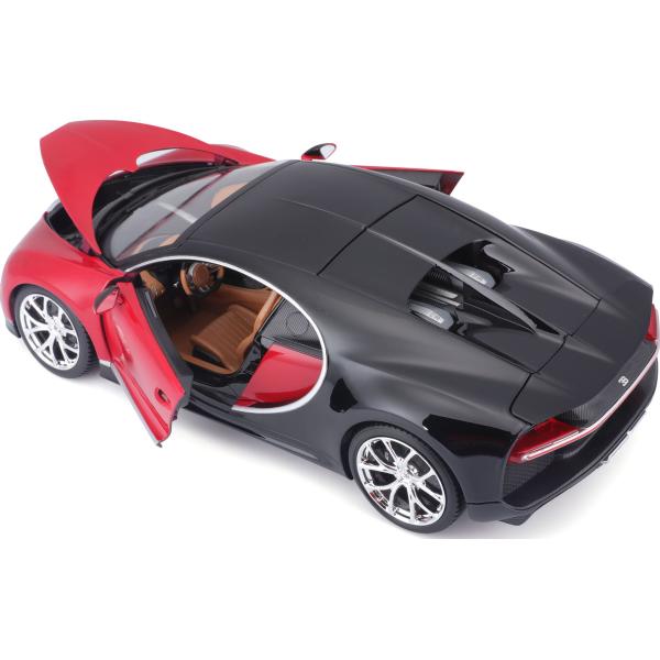 Bburago 1:18 Plus Bugatti Chiron black / red (obrázek 8)
