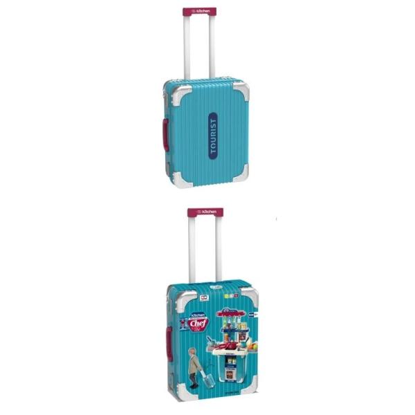 2v1 Kufr a kuchyňa s příslušenstvím – modrá