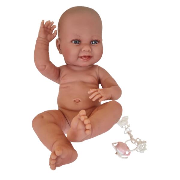Llorens 738AB NEW BORN Holčička - realistická panenka miminko s celovinylovým tělem