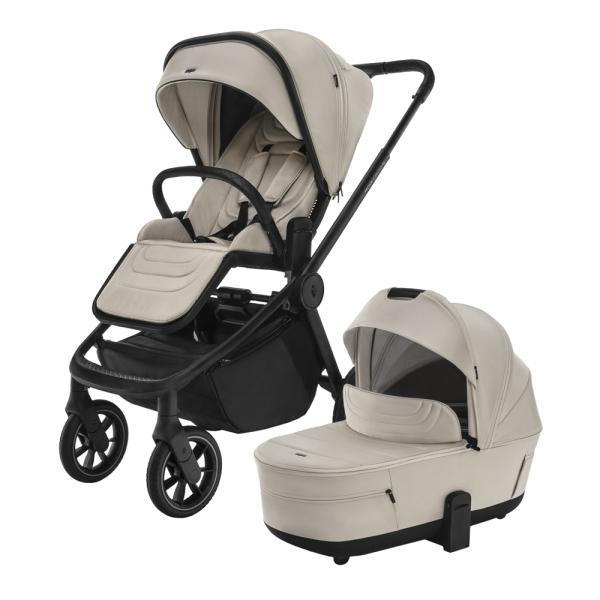 Sada sportovní kočárek Move Cross 5 + hluboká korba XL 5 + adaptéry, Ivory Beige