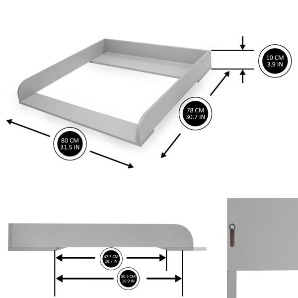 Přebalovací pult – šedý