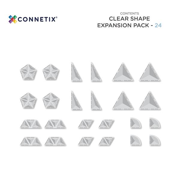 CONNETIX® Clear Shape Expansion Pack magnetická stavebnice 24 pc (obrázek 6)