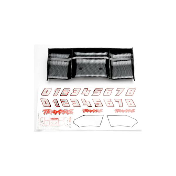 Traxxas krídlo uhlíkové, samolepky: Revo