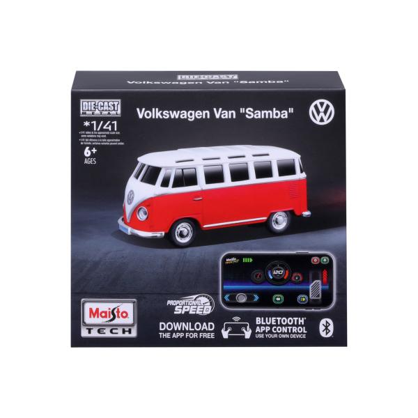 Maisto RC - DIE-CAST METAL se světly, Volkswagen Van Samba, 1:41, 2,4 GHz, USB, XTR, Blu (obrázek 8)