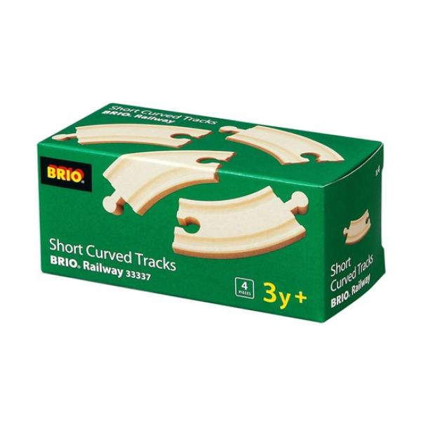 Brio Krátké zatáčky, 90 mm, 4 ks